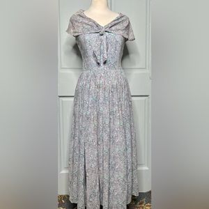 Vintage Laura Ashley size 10 blue lavender prairie pls read about condition